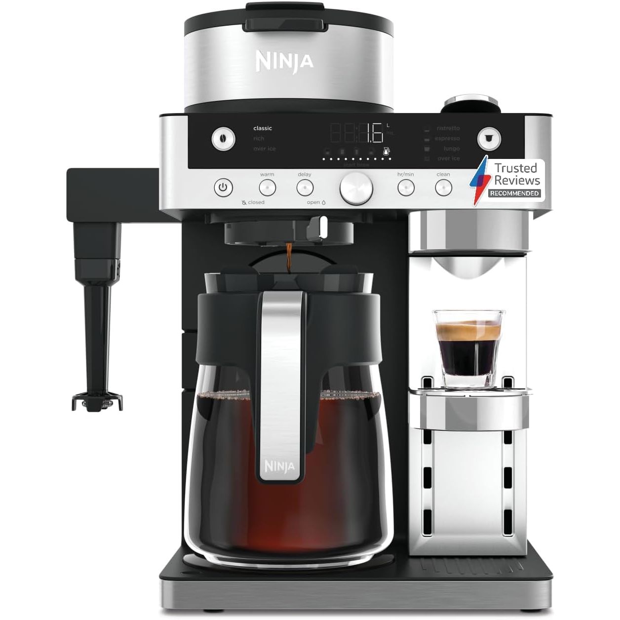 Buy Ninja,Ninja Prestige 2-in-1 Filter Coffee & Pod Capsule Machine with Built-in Milk Frother – Black - Gadcet UK | UK | London | Scotland | Wales| Near Me | Cheap | Pay In 3 | Coffee Makers & Espresso Machines